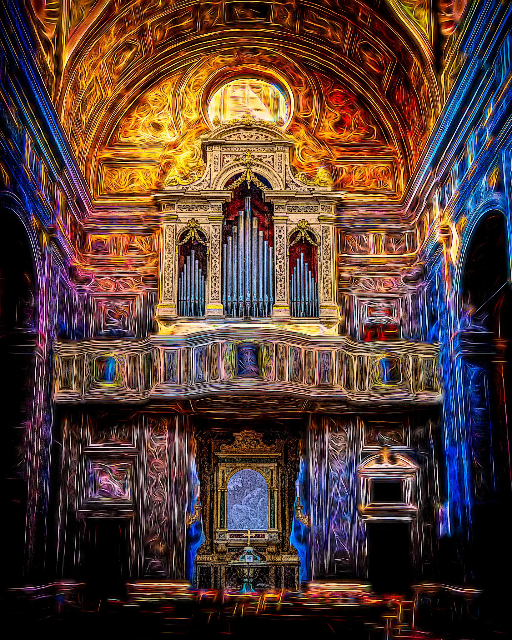 Howard Harris's luminous interpretation of the organ and interior architecture of the Church of San Paolo in Ferrara.